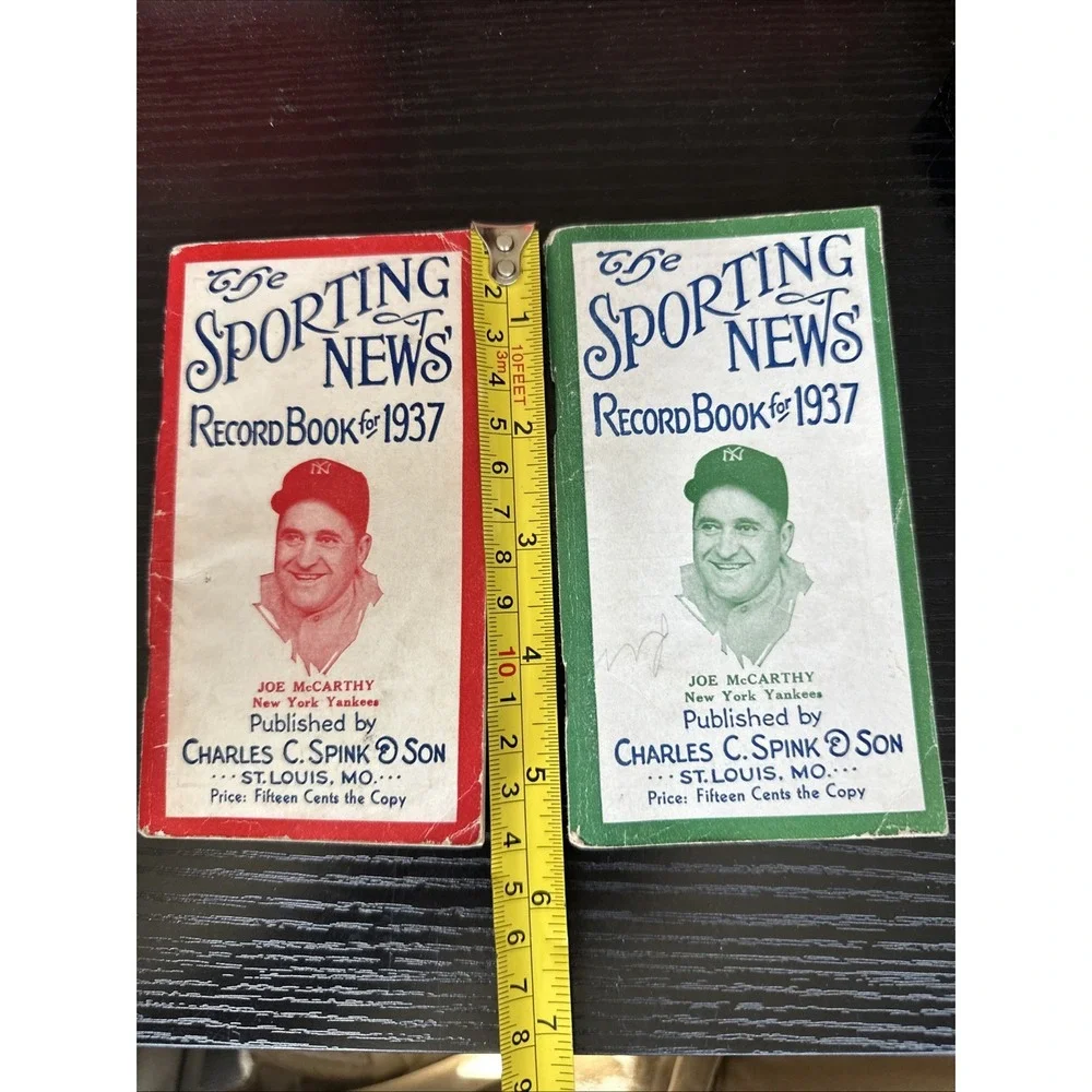 Set of 2 Original 1937 TheSportingNews Record Book Joe McCarthy‎ NYYankees Cover